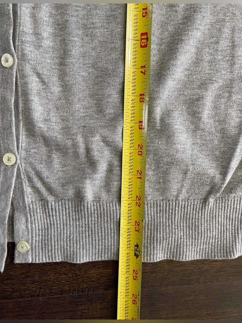 BROOKS BROTHERS Grey Solid Pima Cotton Button Down Crewneck Cardigan Preppy XXL - Picture 6 of 7